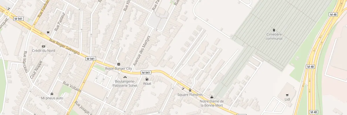 Plan du 297 Rue Roger Salengro à Lille