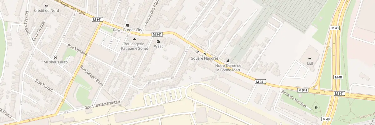 Plan du 1 Rue Gustave Engrand à Lille
