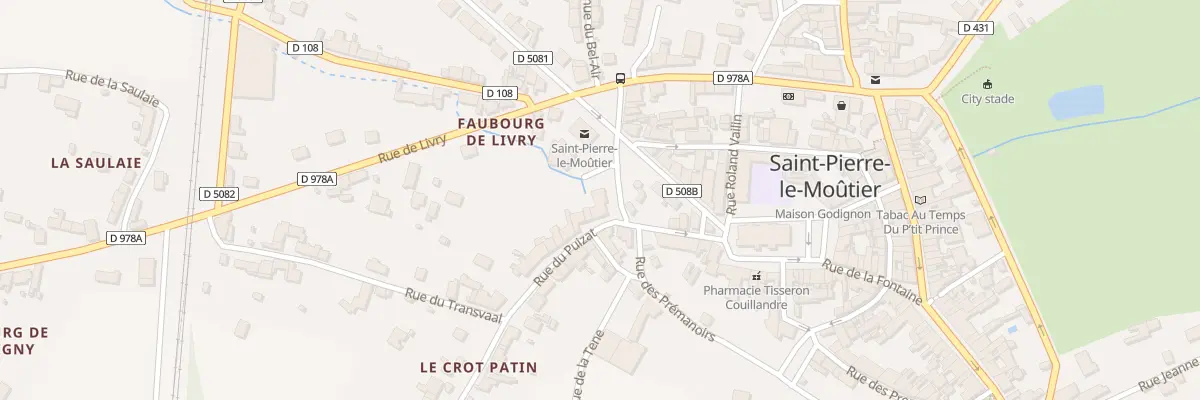 Plan du 2 Rue du Puizat à Saint-Pierre-le-Moûtier