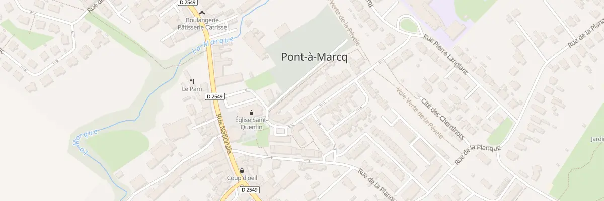 Plan du 12 Rue du Marechal Leclerc à Pont-à-Marcq