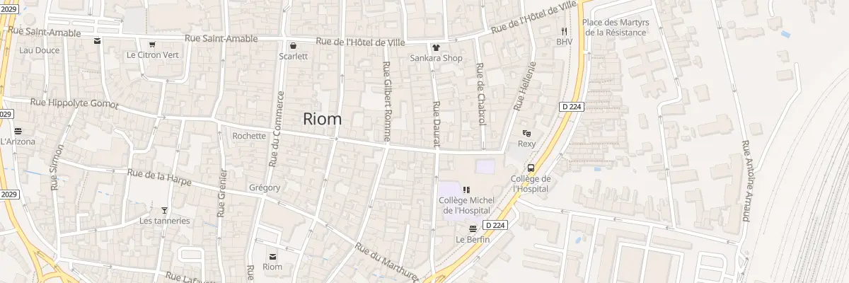 Plan du 11 Rue Marivaux à Riom