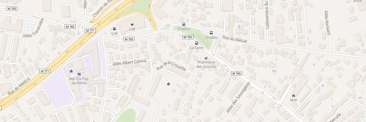 Plan du 182B Rue de l’Oradou à Clermont-Ferrand