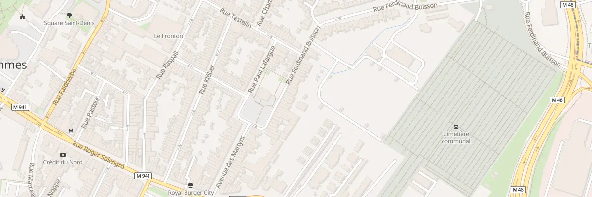 Plan du 10 Rue Ferdinand Buisson à Lille