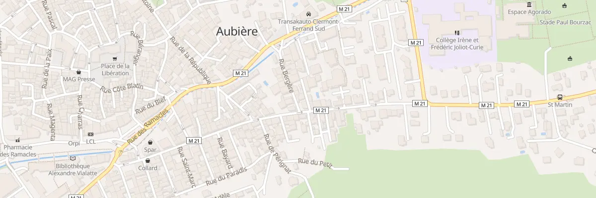 Plan du 11 Rue Bergère à Aubière