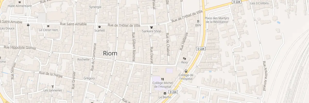 Plan du 4 Rue Daurat à Riom