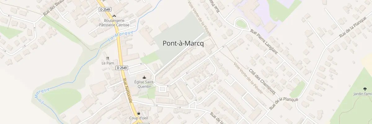 Plan du 22 Rue du Marechal Leclerc à Pont-à-Marcq