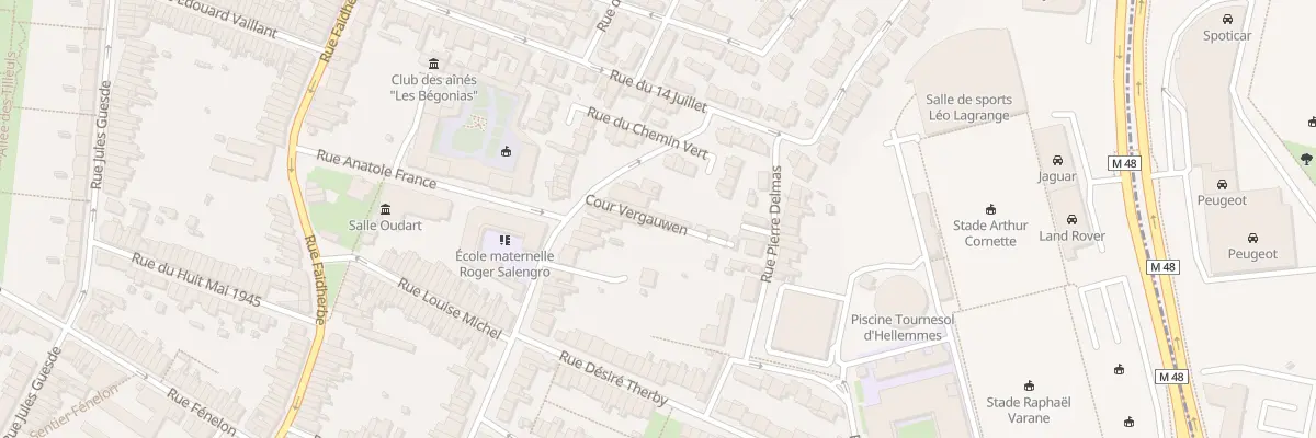 Plan du 5 Rue Vergauwen 2 Rue Delmas à Lille
