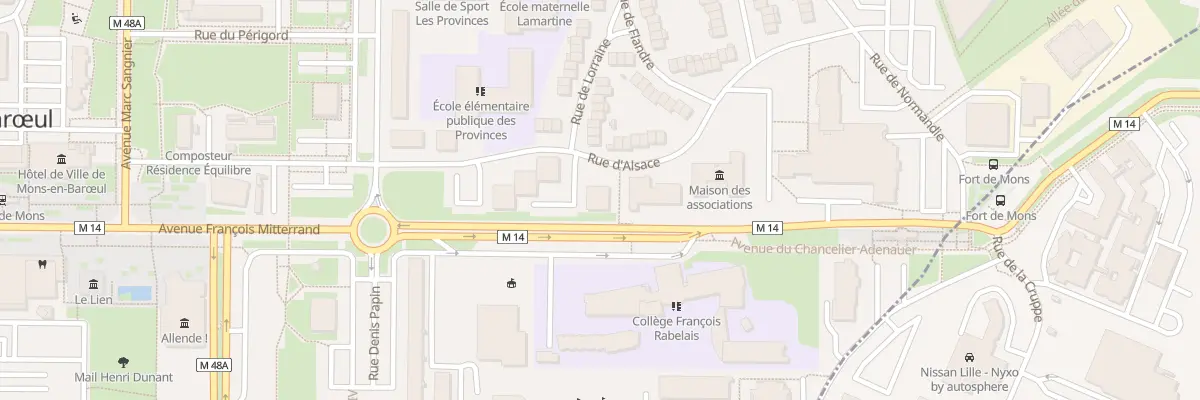 Plan du 6 Rue d’Alsace à Mons-en-Barœul
