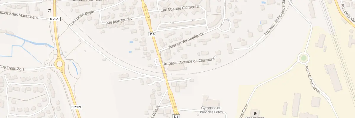 Plan du 14B Av de Clermont à Riom
