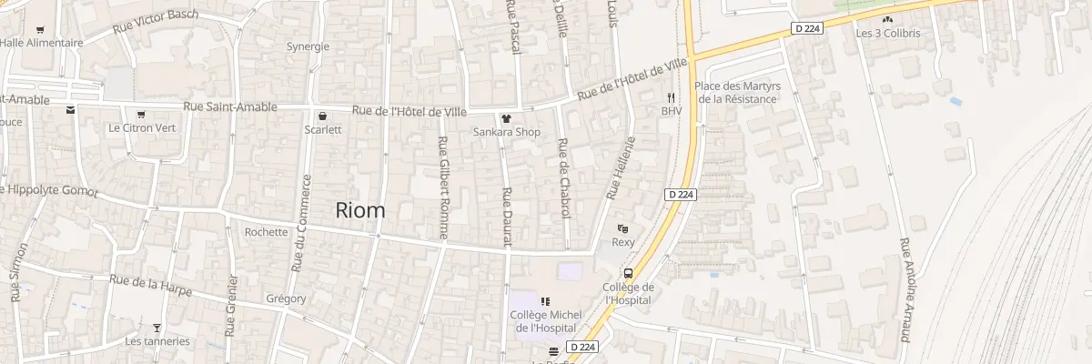 Plan du 7 Rue Chabrol à Riom