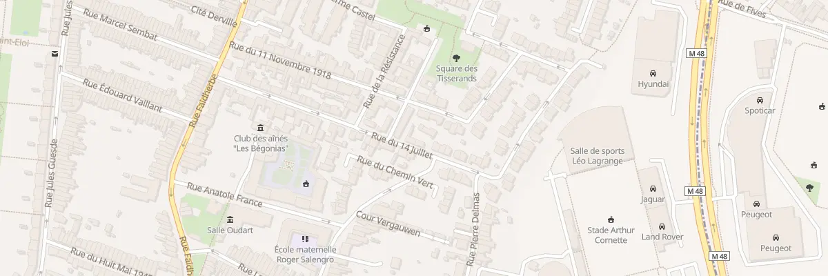 Plan du 39 Rue du Quatorze Juillet à Lille