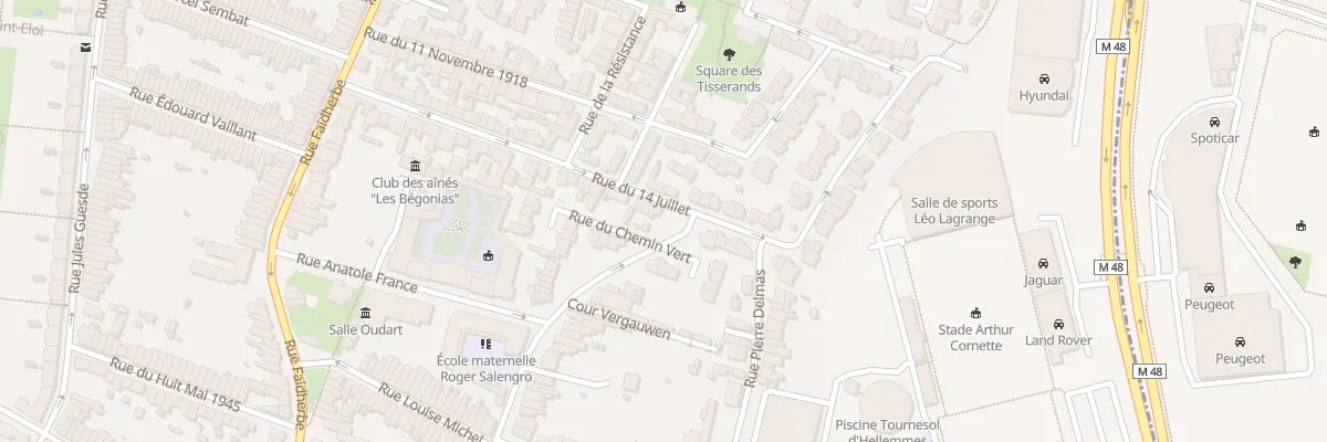 Plan du 46 Rue du Quatorze Juillet à Lille
