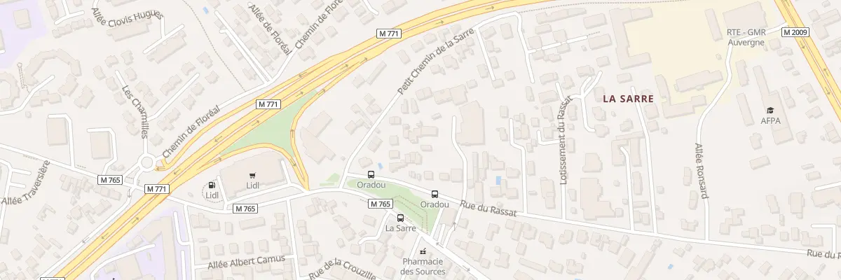 Plan du 8B Petit chemin de la Sarre à Clermont-Ferrand