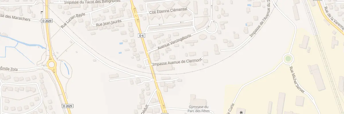 Plan du 14T Av de Clermont à Riom