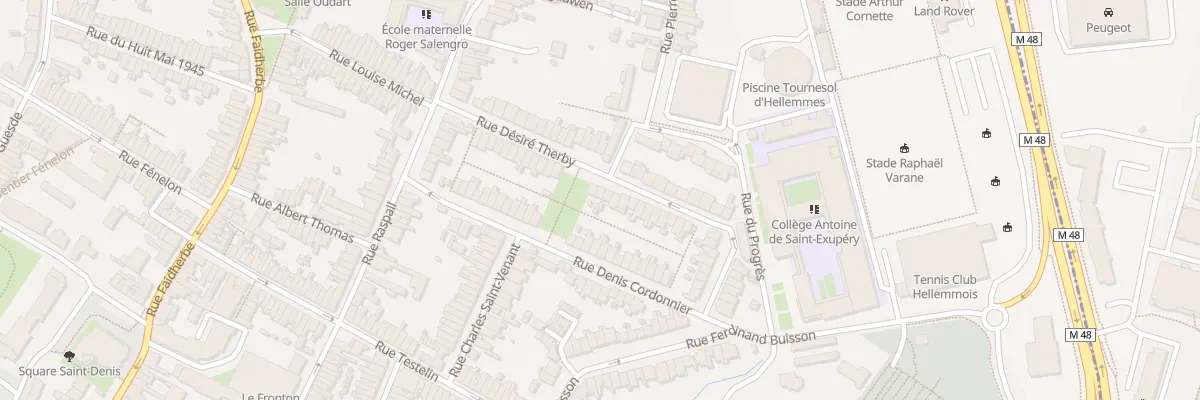 Plan du 28 Rue Désiré Therby à Lille