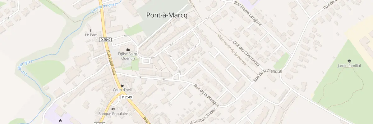 Plan du 23 Rue du Marechal Leclerc à Pont-à-Marcq
