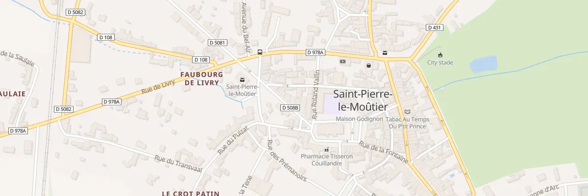 Plan du 8 Av du Gen de Gaulle à Saint-Pierre-le-Moûtier
