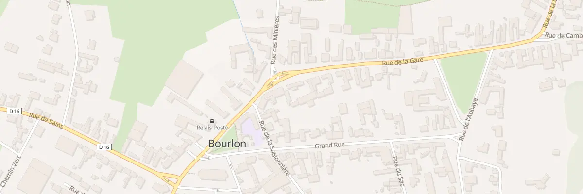Plan du 2 Rue de la Gare à Bourlon