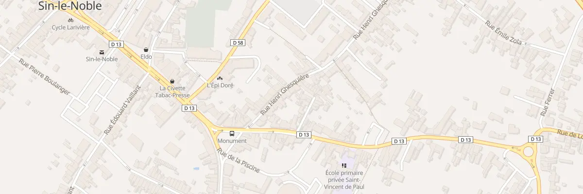 Plan du 88 Rue Henri Ghesquiere à Sin-le-Noble