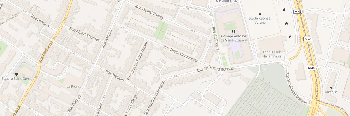 Plan du 22 Rue Denis Cordonnier Hellemmes à Lille