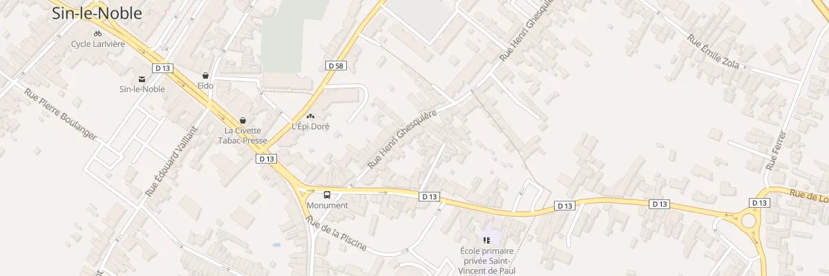 Plan du 96 Rue Henri Ghesquiere à Sin-le-Noble