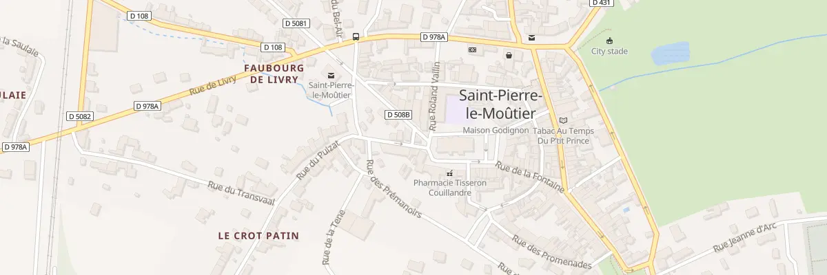 Plan du 1 Av du Gen de Gaulle à Saint-Pierre-le-Moûtier