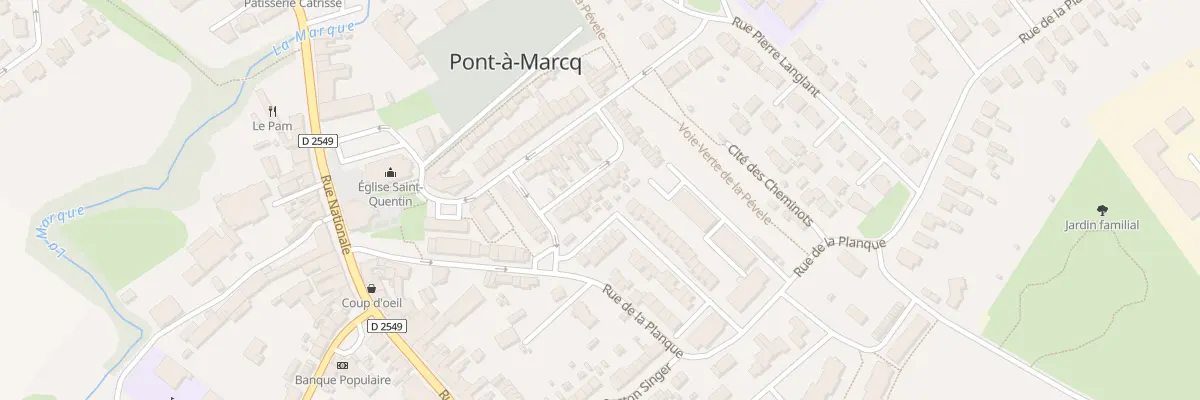 Plan du 29 Rue du Marechal Leclerc à Pont-à-Marcq