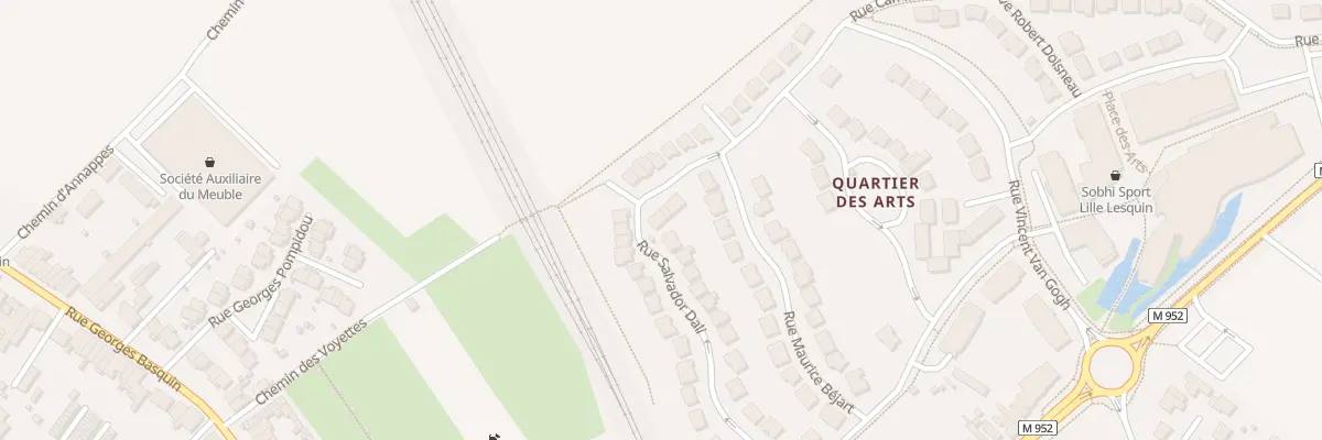 Plan du 3 Rue Salvador Dali à Lesquin
