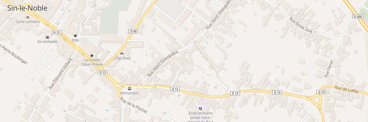 Plan du 124E Rue Henri Ghesquiere à Sin-le-Noble