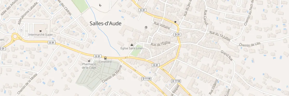 Plan du 2 Rue Louis Blanc à Salles-d’Aude