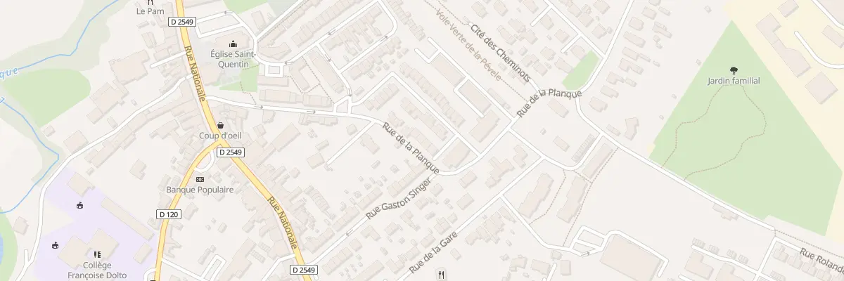 Plan du 10 Rue de la Planque à Pont-à-Marcq