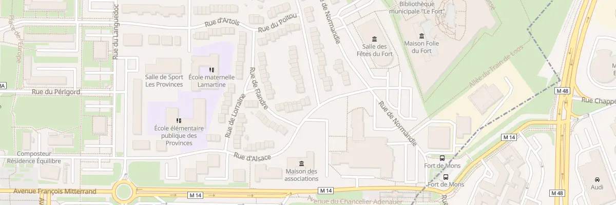 Plan du 23 Rue d’Alsace à Mons-en-Barœul