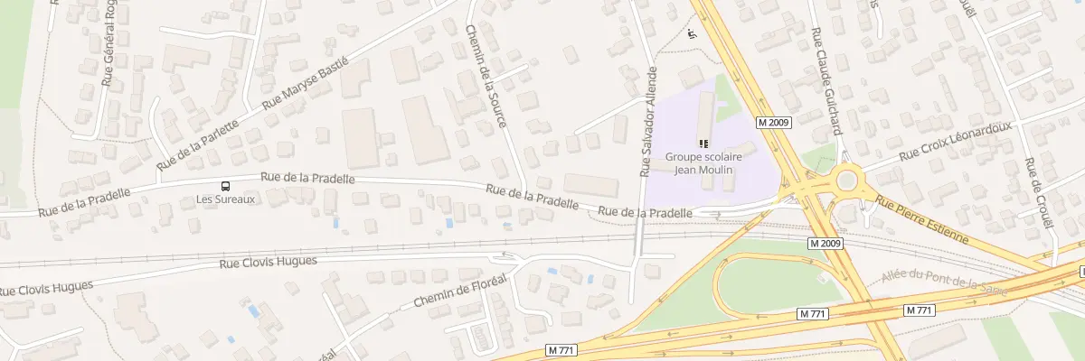 Plan du 9005 Rue de la Pradelle à Clermont-Ferrand