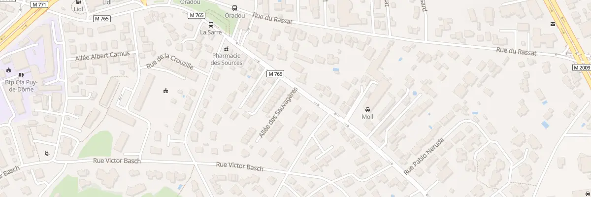 Plan du 210 Rue de l’Oradou à Clermont-Ferrand