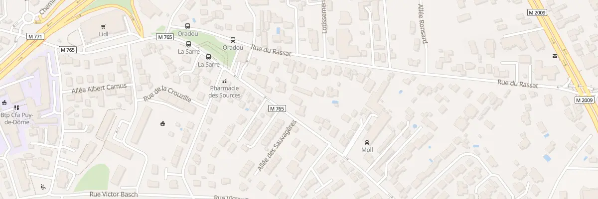 Plan du 213 Rue de l’Oradou à Clermont-Ferrand
