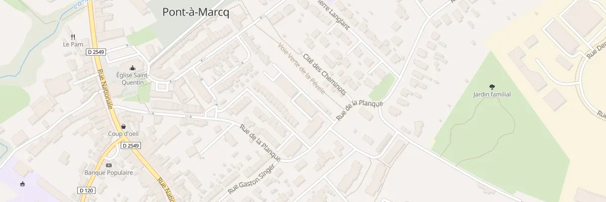 Plan du 16 Rue de la Planque à Pont-à-Marcq