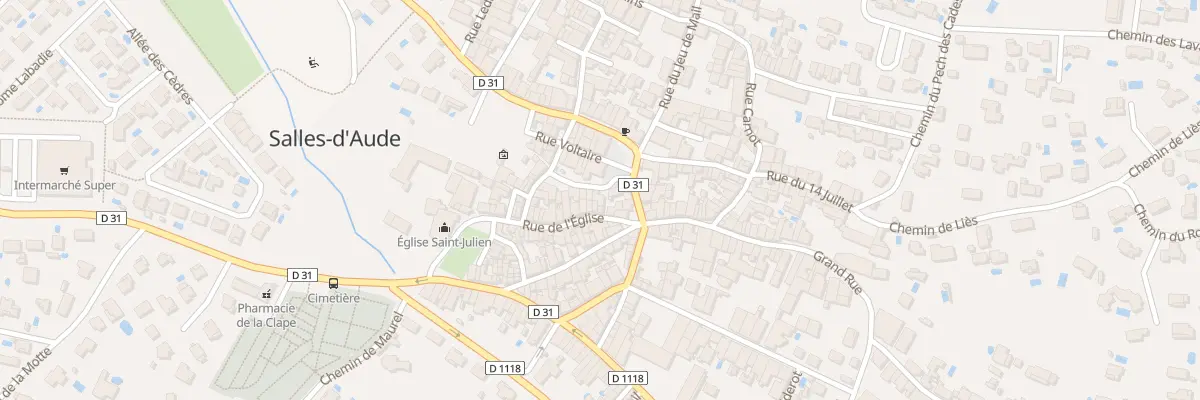 Plan du 13 Rue du Lavoir à Salles-d’Aude