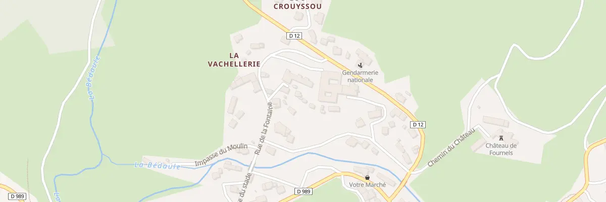 Plan du 5062 La Vachellerie à Fournels