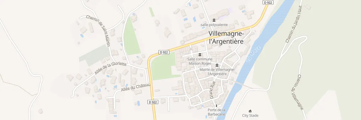 Plan du 5023 Pl de l’Abbaye à Villemagne-l’Argentière