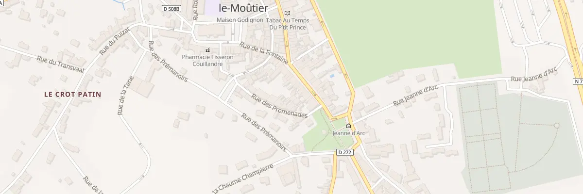 Plan du 14 Rue Paul Theurier à Saint-Pierre-le-Moûtier