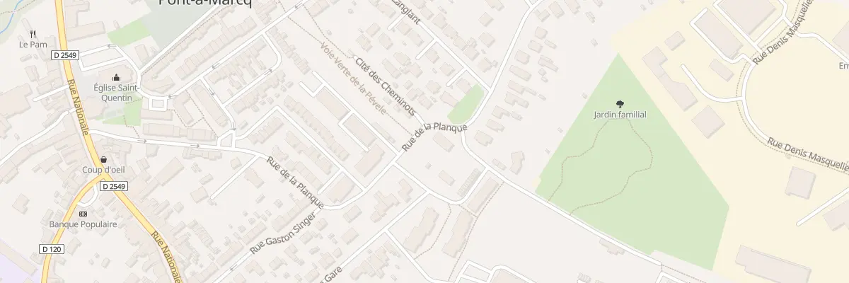 Plan du 33 Rue de la Planque à Pont-à-Marcq