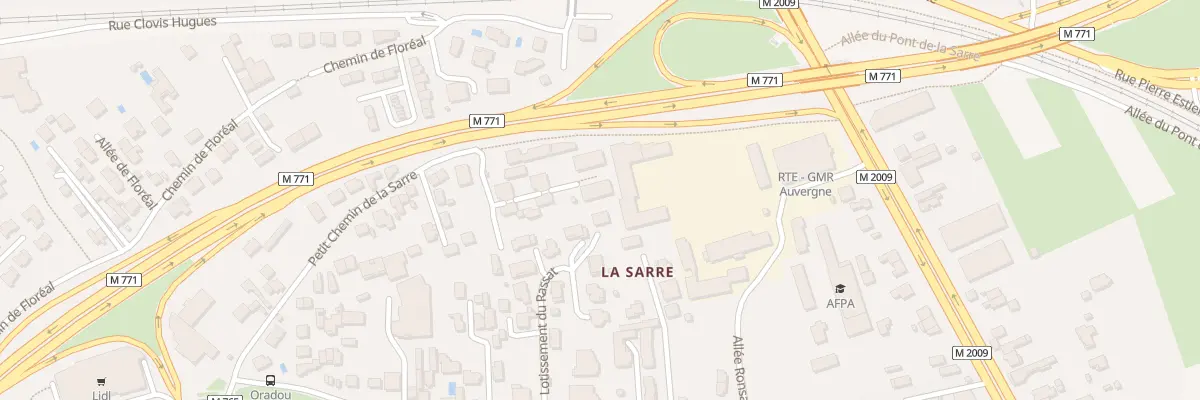 Plan du 40 Petit chemin de la Sarre à Clermont-Ferrand