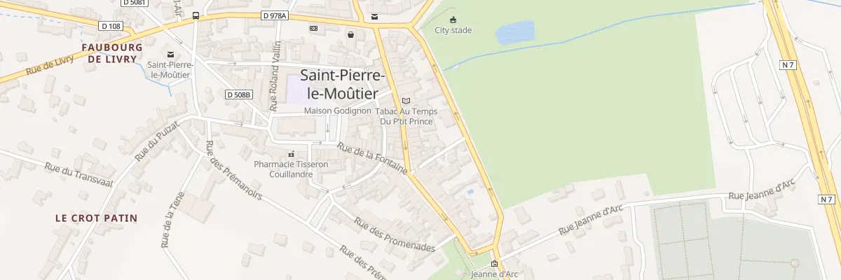 Plan du 12 Rue de Paris à Saint-Pierre-le-Moûtier