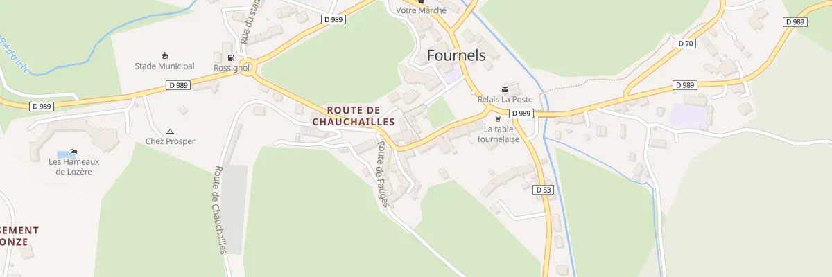 Plan du 5026 Fournels Village à Fournels