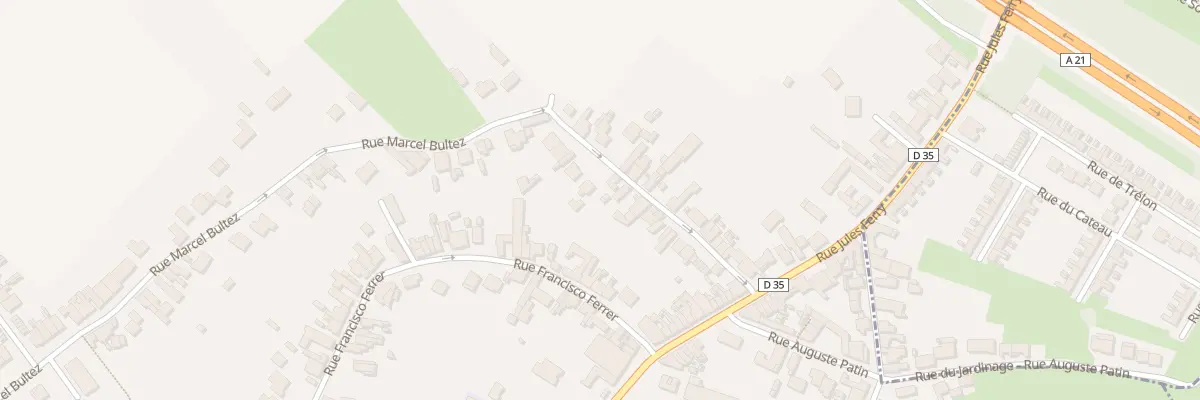 Plan du 13 Rue Marcel Bultez à Waziers