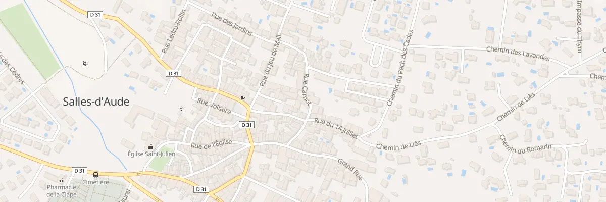 Plan du 25 Rue Carnot à Salles-d’Aude
