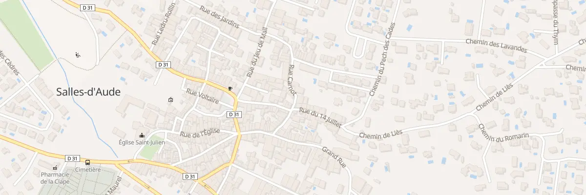 Plan du 23 Rue Carnot à Salles-d’Aude