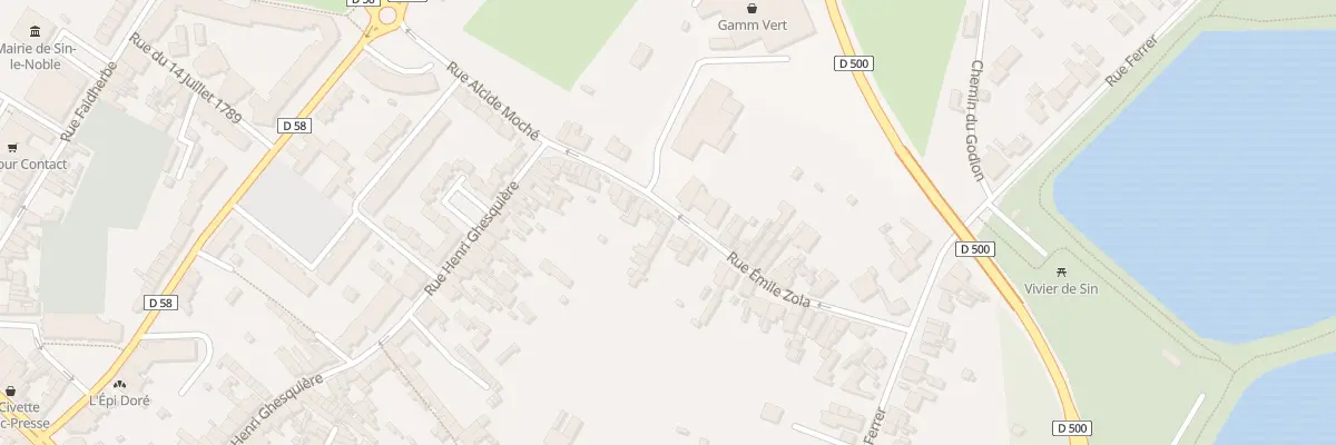 Plan du 104 Rue Emile Zola à Sin-le-Noble