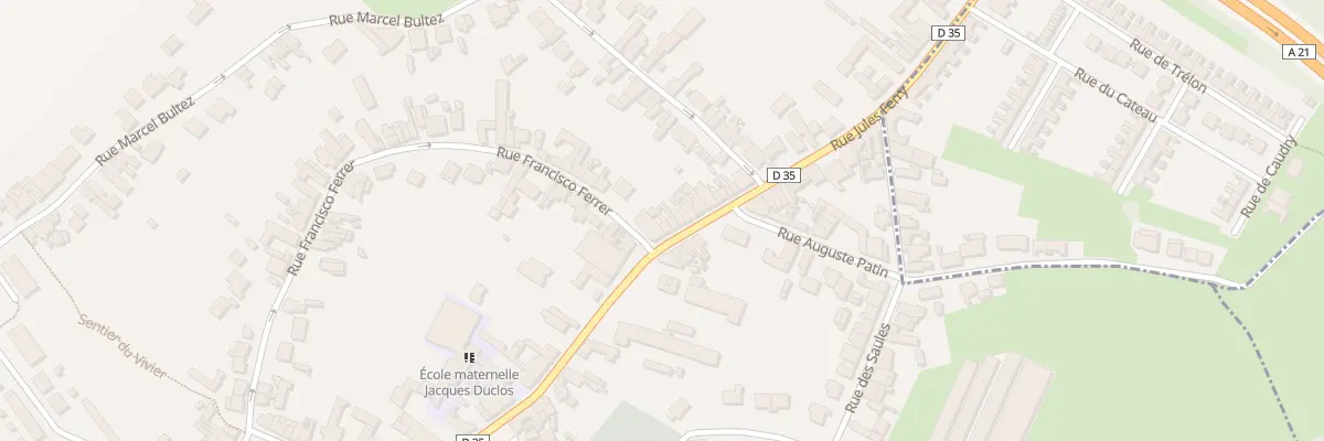 Plan du 15 Rue Jules Ferry à Waziers
