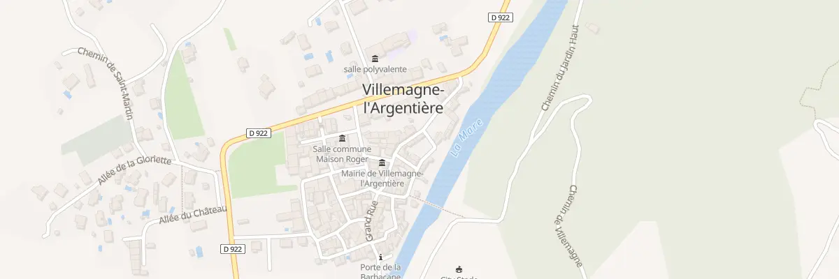 Plan du 5008 Rue Droite à Villemagne-l’Argentière